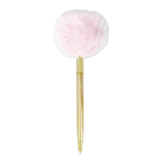 Flying Tiger Copenhagen Pembe Ponpon Detaylı Gold Tükenmez Kalem