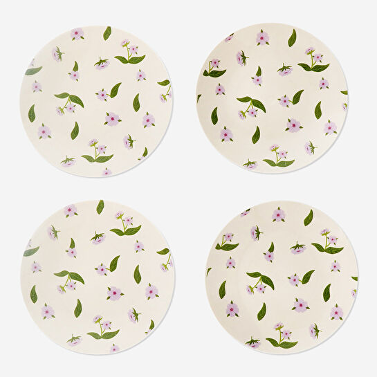 Flying Tiger Copenhagen 4'lü Kiraz Çiçeği Desenli Plastik Tabak Seti