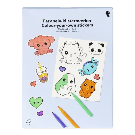 Flying Tiger Copenhagen Boya Kalemli Sticker Boyama Kiti