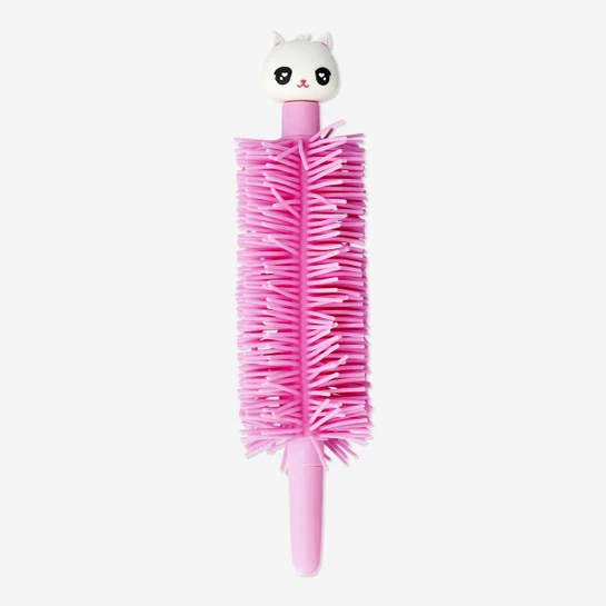 Flying Tiger Copenhagen Pembe Silikon Püsküllü Kedi Detaylı Tükenmez Kalem