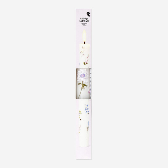 Flying Tiger Copenhagen Çiçek Desenli LED Mum 24 cm
