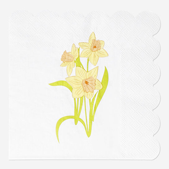 Flying Tiger Copenhagen 16'lı Nergis Desenli Pembe Kağıt Peçete