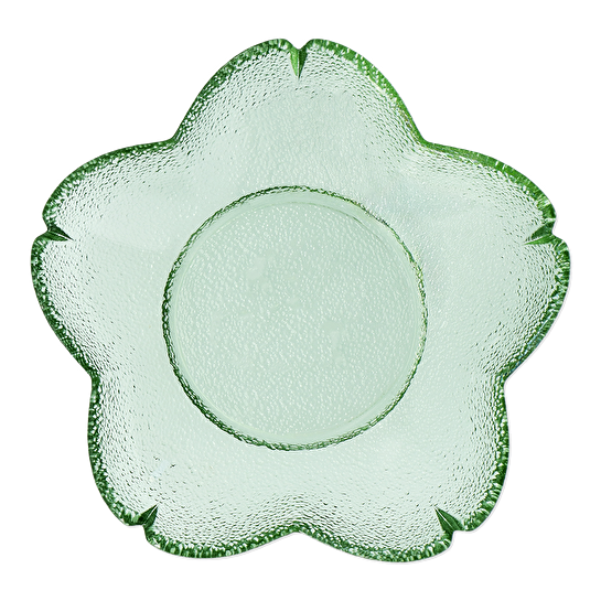 Flying Tiger Copenhagen Yeşil Çiçek Şeklinde Cam Tabak