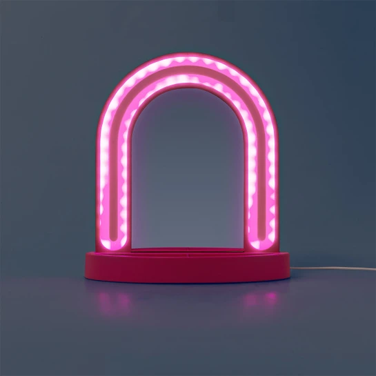 Flying Tiger Copenhagen Pembe LED Işıklı Masa Aynası