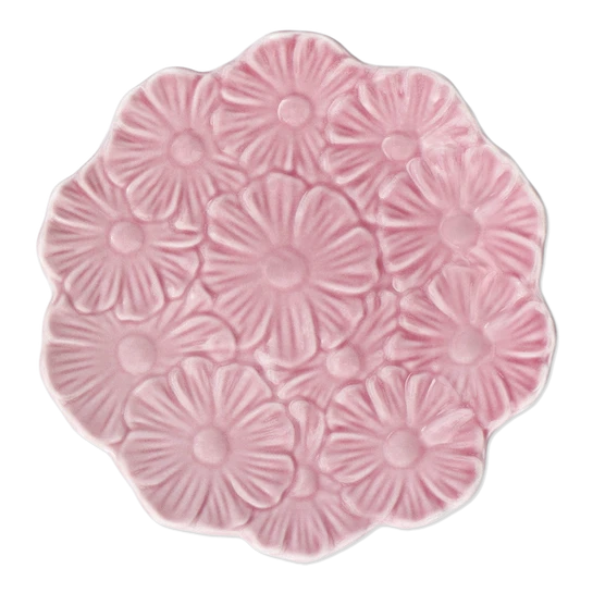 Flying Tiger Copenhagen Küçük Pembe Çiçek Desenli Seramik Tabak