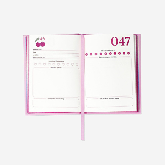 Flying Tiger Copenhagen Pembe Kiraz Desenli 100 Anı Günlüğü A6