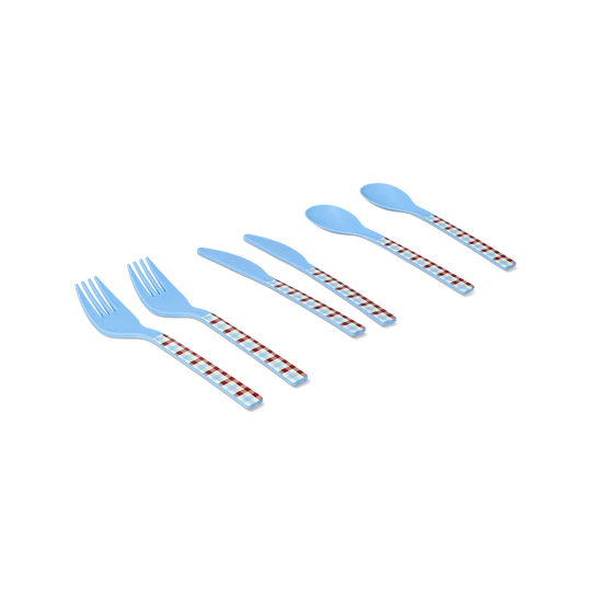 Flying Tiger Copenhagen 6'lı Plastik Çatal Kaşık Bıçak Seti