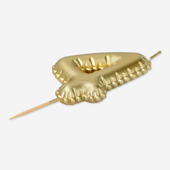 Flying Tiger Copenhagen 4 Numaralı Altın Rengi Pasta Mumu