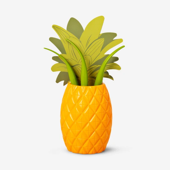 Flying Tiger Copenhagen Sarı Ananas Şeklinde Tükenmez Kalem Seti