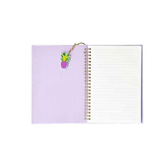 Flying Tiger Copenhagen Ananas Detaylı Mor Defter