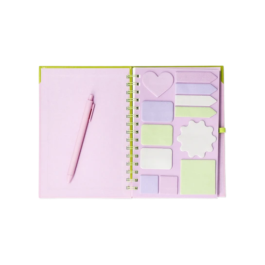 Flying Tiger Copenhagen Yapışkan Not Kağıtlı Kalemli Defter A5