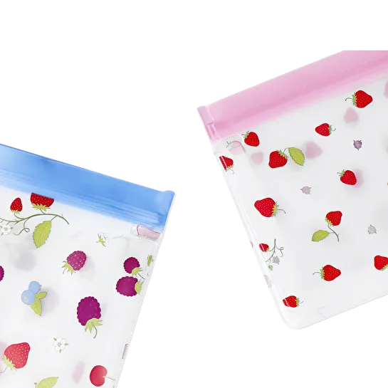 Flying Tiger Copenhagen 2'li Meyve Desenli Kilitli Poşet