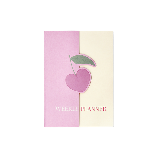 Flying Tiger Copenhagen Pembe Kiraz Desenli Haftalık Planlayıcı Defter