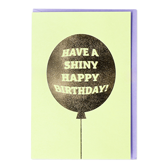 Flying Tiger Copenhagen Gold Balon Detaylı Yeşil Doğum Günü Kartı