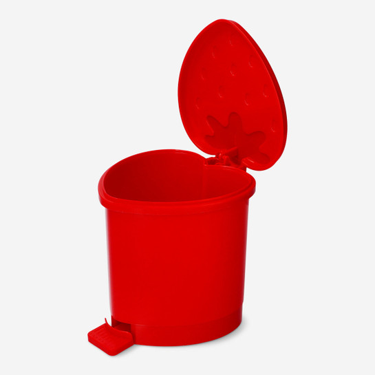 Flying Tiger Copenhagen Kırmızı Çilek Şeklinde Plastik Mini Çöp Kutusu
