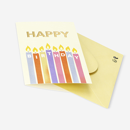 Flying Tiger Copenhagen Renkli Mum Desenli Doğum Günü Kartı