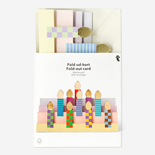 Flying Tiger Copenhagen Katlanabilir Mum Detaylı Doğum Günü Kartı