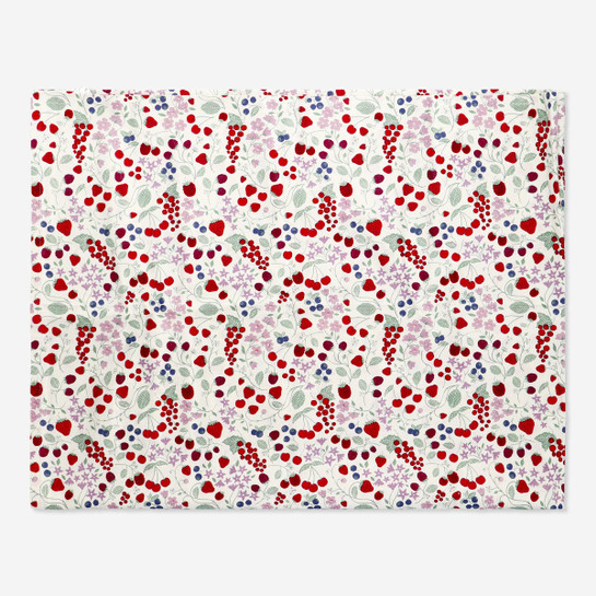 Flying Tiger Copenhagen Çilek Desenli Pamuklu Masa Örtüsü 140 cm x 220 cm