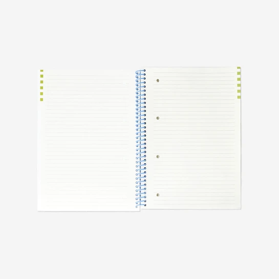 Flying Tiger Copenhagen Yeşil Çizgili Kapaklı Spiralli Defter A4