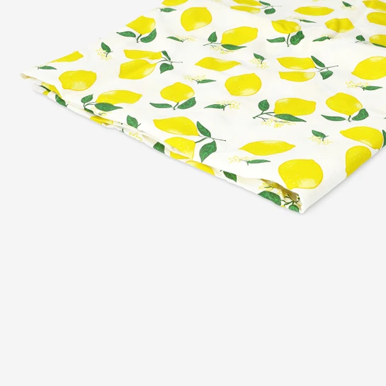 Flying Tiger Copenhagen Sarı Limon Desenli Pamuklu Masa Örtüsü 140 cm x 220 cm