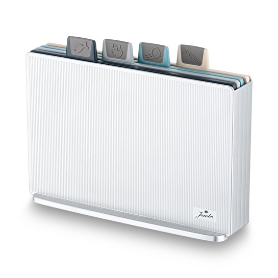 Jumbo Smart Grey Standlı 4'lü Kesme Tahtası Seti