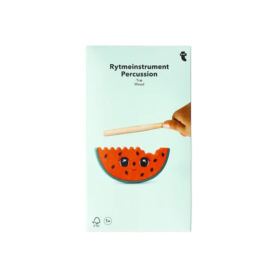 Flying Tiger Copenhagen Kırmızı Ahşap Karpuz Şeklinde Vurmalı Çalgı