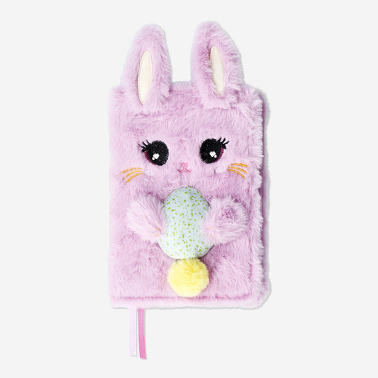 Flying Tiger Copenhagen Pembe Peluş Kedi Kaplamalı Defter