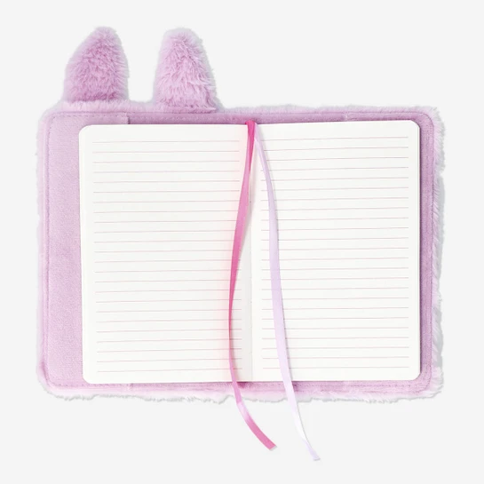 Flying Tiger Copenhagen Pembe Peluş Kedi Kaplamalı Defter