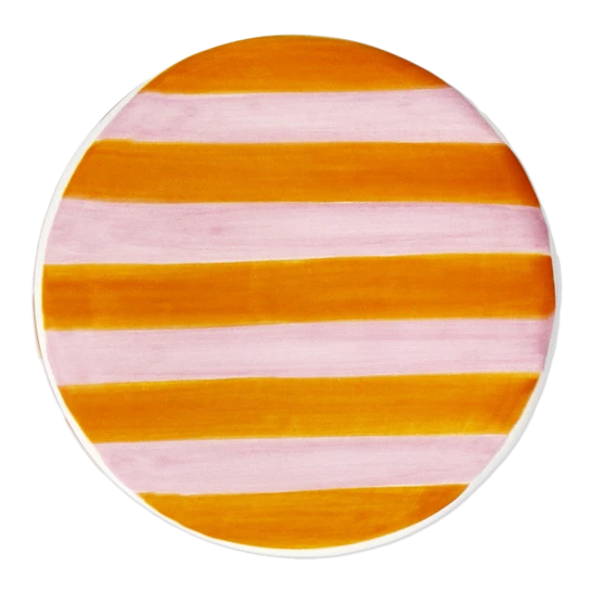 Flying Tiger Copenhagen Pembe Turuncu Kapaklı Seramik Kavanoz