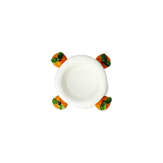 Flying Tiger Copenhagen Turuncu Portakal Detaylı Seramik Tealight Mumluk
