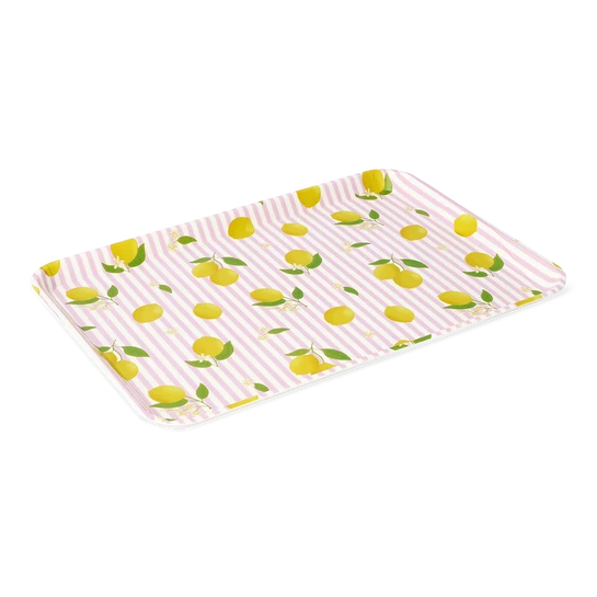 Flying Tiger Copenhagen Sarı Limon Desenli Küçük Tepsi