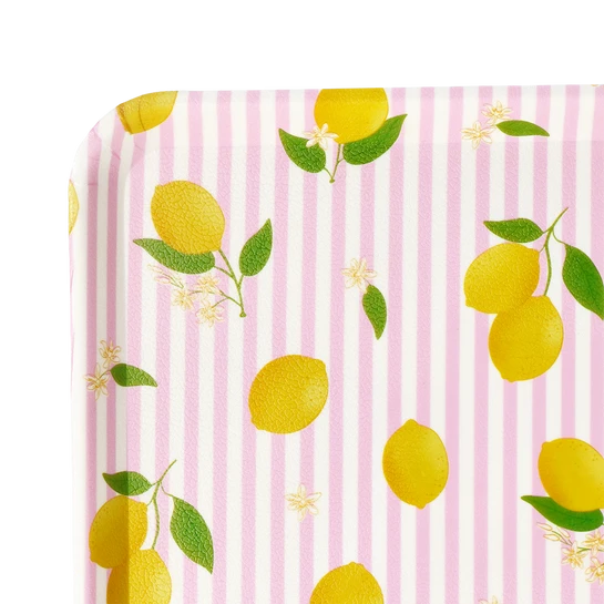 Flying Tiger Copenhagen Sarı Limon Desenli Küçük Tepsi