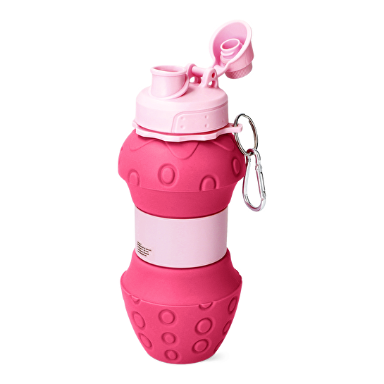 Flying Tiger Copenhagen Pembe Cupcake Şekilli Katlanabilir Silikon Matara