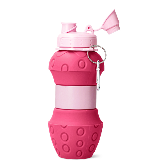 Flying Tiger Copenhagen Pembe Cupcake Şekilli Katlanabilir Silikon Matara