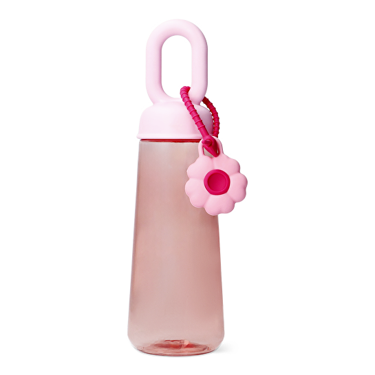 Flying Tiger Copenhagen Pembe Çiçek Detaylı Plastik Matara