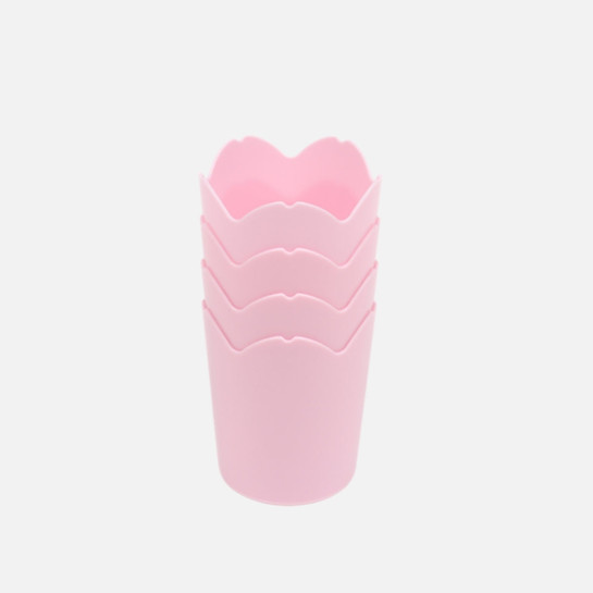 Flying Tiger Copenhagen 4'lü Pembe Çiçek Şeklinde Plastik Bardak
