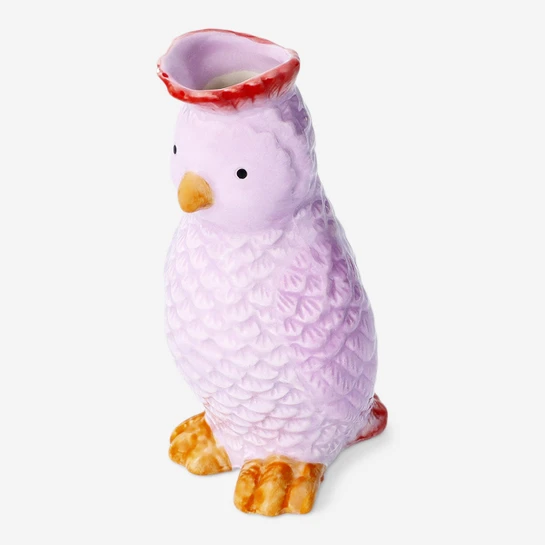 Flying Tiger Copenhagen Pembe Papağan Şeklinde Seramik Vazo