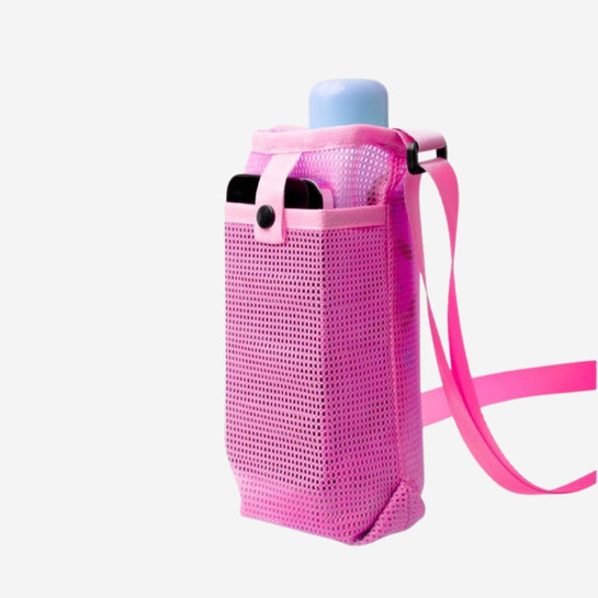 Flying Tiger Copenhagen Pembe Şişe Tutucu Uzun Askılı Çanta