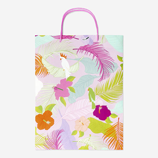 Flying Tiger Copenhagen Tropikal Yaprak Desenli Hediye Çantası