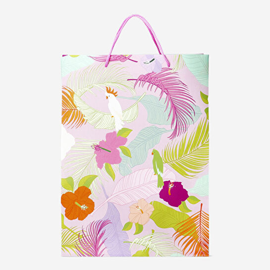 Flying Tiger Copenhagen Tropikal Yaprak Desenli Hediye Çantası