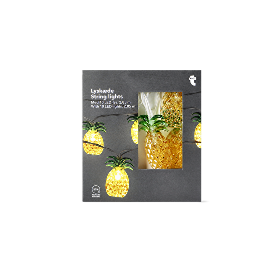 Flying Tiger Copenhagen Sarı Ananas Detaylı LED Işık Zinciri