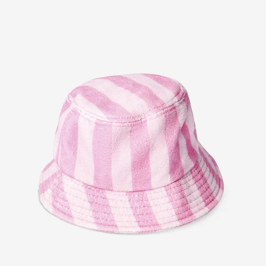 Flying Tiger Copenhagen Pembe Çizgili Bucket Şapka