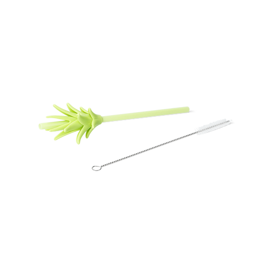 Flying Tiger Copenhagen 4'lü Yeşil Yaprak Detaylı Plastik Pipet