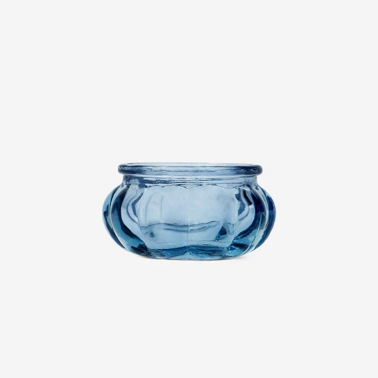 Flying Tiger Copenhagen Mavi Küçük Cam Tealight Mumluk