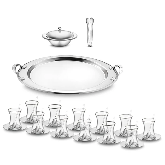 Jumbo Apollo 40 Parça Çelik Çay Seti