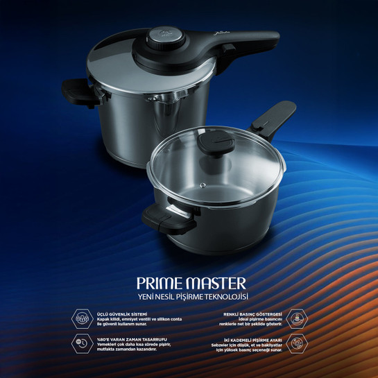 Jumbo Prime Master 4+6 Litre Düdüklü Tencere Seti