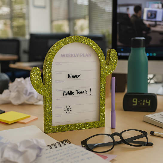 Flying Tiger Copenhagen Kaktüs Şeklinde Çerçeveli Haftalık Planlayıcı