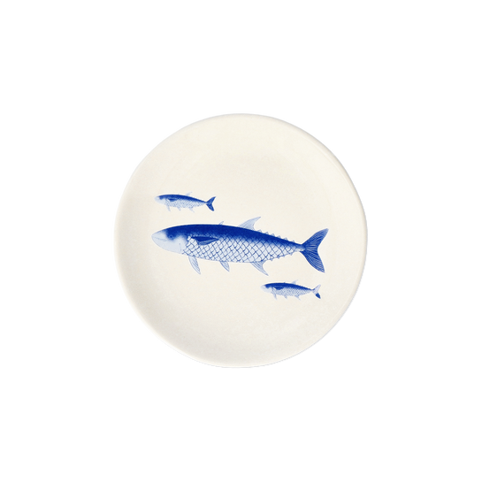 Flying Tiger Copenhagen Balık Desenli Beyaz Küçük Tabak