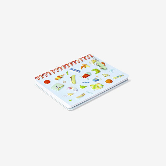 Flying Tiger Copenhagen Kabartma Desenli Mavi A5 Defter