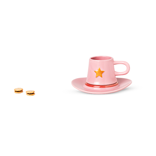 Flying Tiger Copenhagen Pembe Kovboy Şapkası Şeklinde Fincan